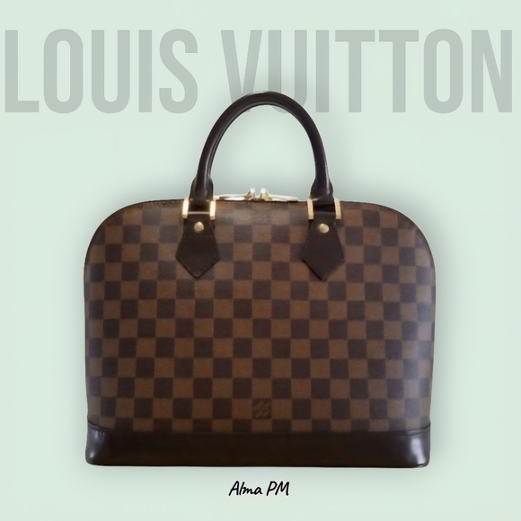 Louis Vuitton Handbags - Louis Vuitton Damier Ebene ALMA PM Handbag-Dustbag Included-EUC